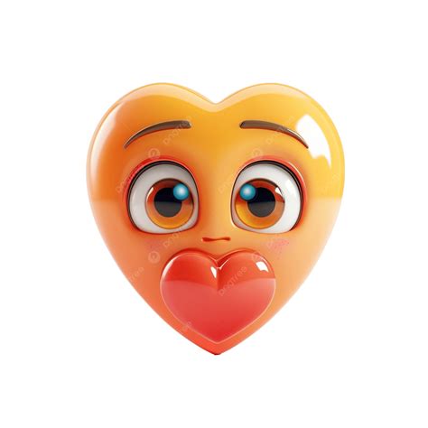 Emoji De Personagem De Coração Tímido Png Coração Dia Dos Namorados