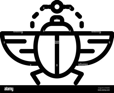 Scarab Beetle History Icon Outline Style Stock Vector Image Art Alamy