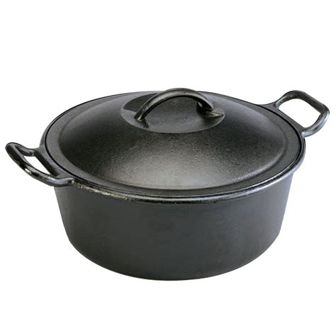 Lodge Pro Logic P10d3 4 Qt Pre Seasoned Cast Iron Dutch Oven With Loop