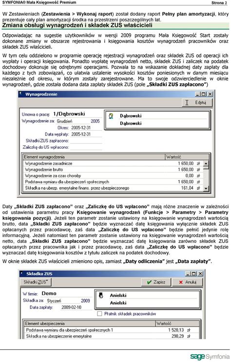 Nowe funkcje w programie SYMFONIA Mała Księgowość Start w wersji 2009 a