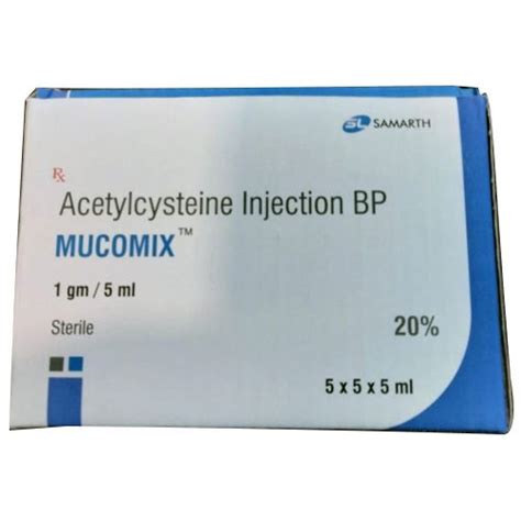 Mucanix Acetylcysteine Injection 1000 Mg 5ml Leaflet 48 OFF