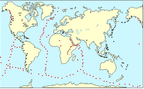 La répartition des séismes et des volcans dans le monde