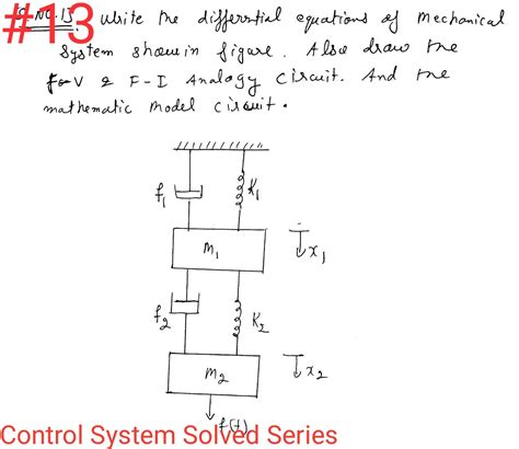 Control System Solved Series Mechanical System Modeling