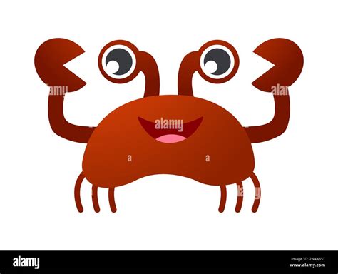 Crab Cartoon Character Vector Stock Vector Image Art Alamy