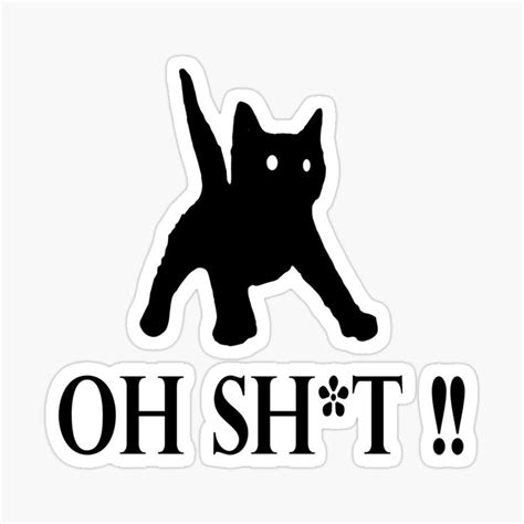 Spooked Black Cat Sticker For Sale By Trace1234 Black Cat Sticker Cat Stickers Black Cat