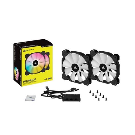 Kit Double Ventilateur Corsair ICUE SP140 RGB ELITE Performance 140 Mm