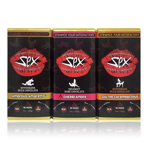 Gourmet Aphrodisiac Chocolate T Set Of 3 Bars 12 Oz Sex Chocolate