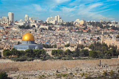 View Of The Old City Of Jerusalem From The Mount Of Olives Jerusalem