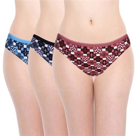 Buy Chic Women Printed Percent Cotton Bikini Panty Pack Of