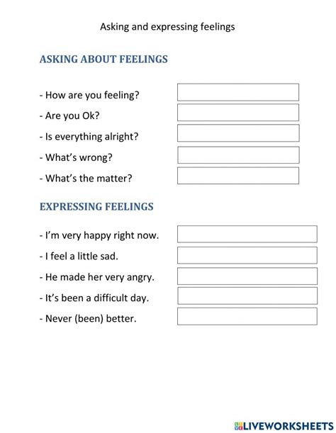 Free expressing feelings worksheet, Download Free expressing feelings worksheet png images, Free ...