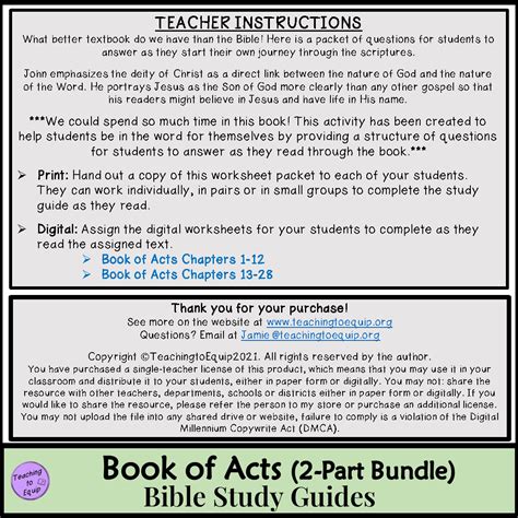 Book Of Acts Bible Study Questions Part Made By Teachers