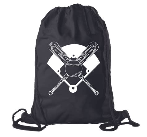 Baseball Party Bags Baseball Cotton Drawstring Cinch Backpacks For