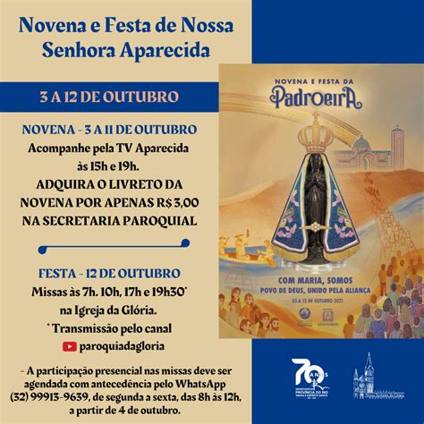 Novena e Festa de Nossa Senhora Aparecida Paróquia de Nossa Senhora