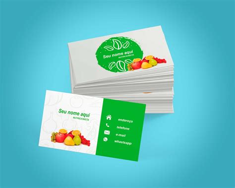 CARTÃO DE VISITA NUTRICIONISTA - Criativo AZ - Cartões de Visita e ...