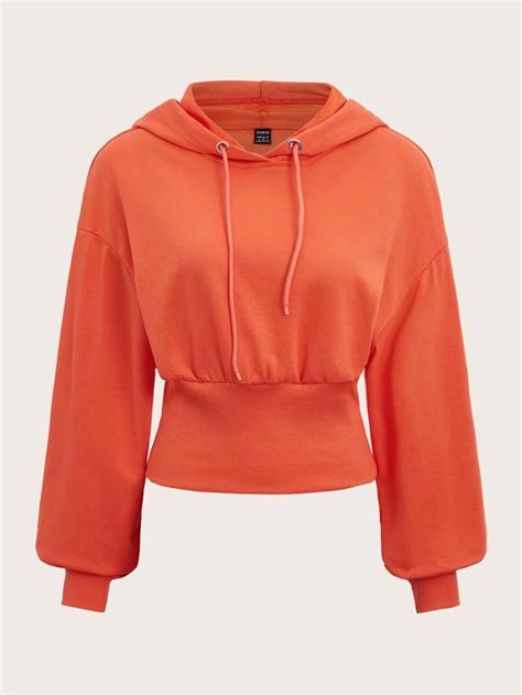 Shein Coolane Drop Shoulder Drawstring Hoodie Shein Uk