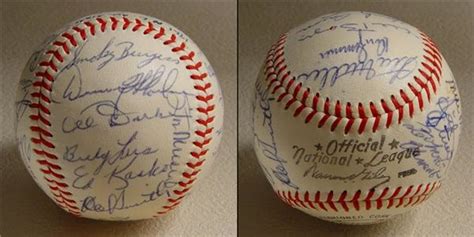 1961 National League All Stars Team Signed Baseball