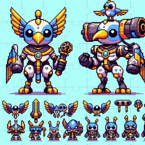 Cute Sprites For Game Design Dall·e Prompt Promptbase