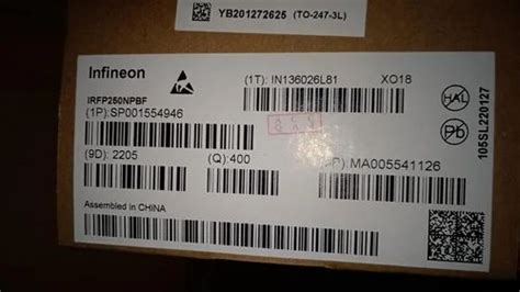 IRFP250NPBF IRFP250N MOSFET INFINEON, Maximum Gate Source Voltage: 20V ...