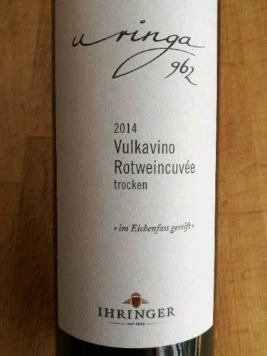 Ihringer Uringa Vulkavino Rotweincuv E Trocken Vivino Us