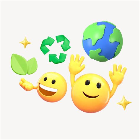 Eco-friendly emoji, 3D emoticon illustration | Premium Photo - rawpixel