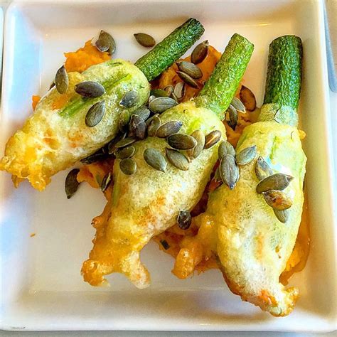 Stuffed Squash Blossom Recipes Pumpkin Flowers Filled And Deep Fried