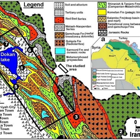 A Location Map Of The Studied Area On The Tectonic Map Of Northern