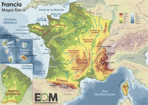 El Mapa Físico De Francia Mapas De El Orden Mundial Eom