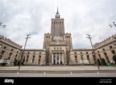 Palace Of Culture And Science Pałac Kultury I Nauki In Warsaw Poland