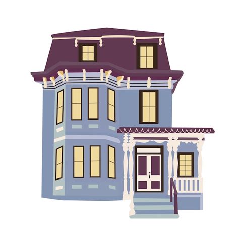 Premium Vector Cute Hand Drawn Little Country House With Door Windows