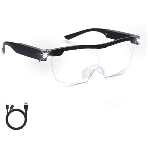 Loupe Avec Lumi Re Lunettes Led Rechargeables Et Lumineuses Filtre