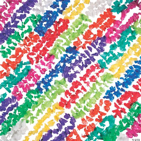 2 3 4 X 36 Bulk 100 Pc Solid Color Bulk Plastic Lei Assortment