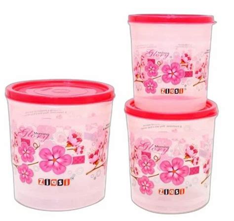 House Hold Plastic Round Container Type Non Disposable Capacity