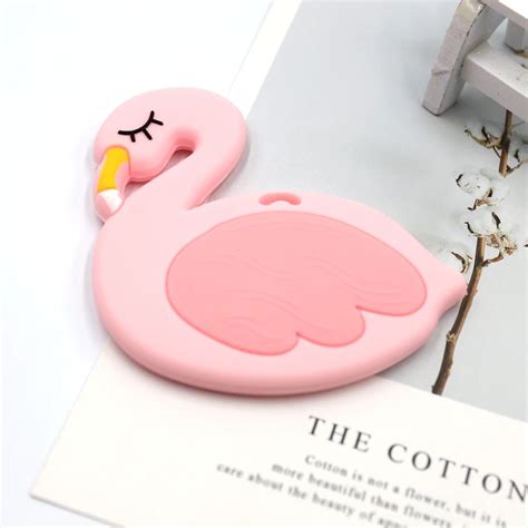 Diy Contas Flamingo Beb Mordedor De Silicone Food Grade Silicone