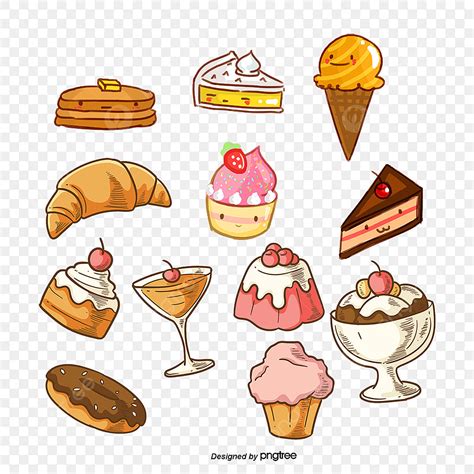 Autocollants De Vecteur De Dessert Clipart De Dessert G Teau