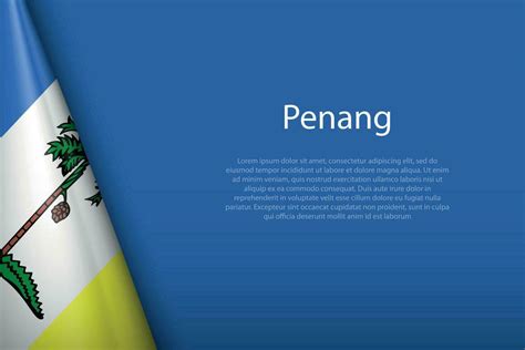 flag Penang, state of Malaysia, isolated on background with copyspace 28649559 Vector Art at ...