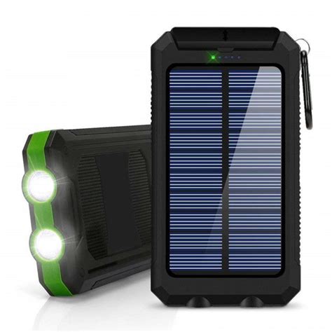 Banco de energía Solar de 20000 mAh cargador portátil externo de