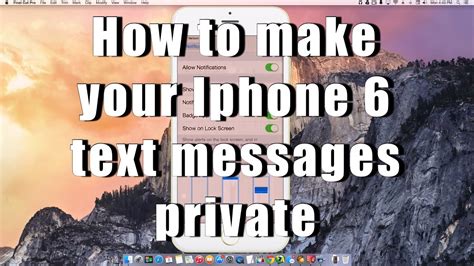 How To Make Your Iphone 6 Text Messages Private Youtube