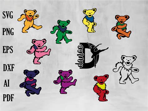 Grateful Dead Bears Vector