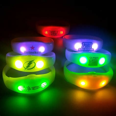 Dmx Area Custom Led Bracelets Programmable Glowing Factory Led