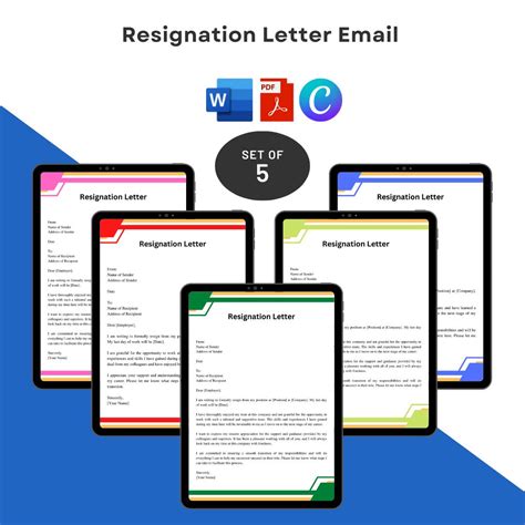 Resignation Letter Email Sample with Examples [Editable]