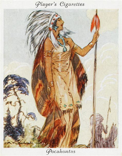 Pocahontas Alias Matoaka American Drawing by Mary Evans Picture Library