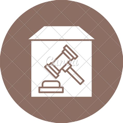 Litigation Glyph Circle Background Icon 素材 Canva可画