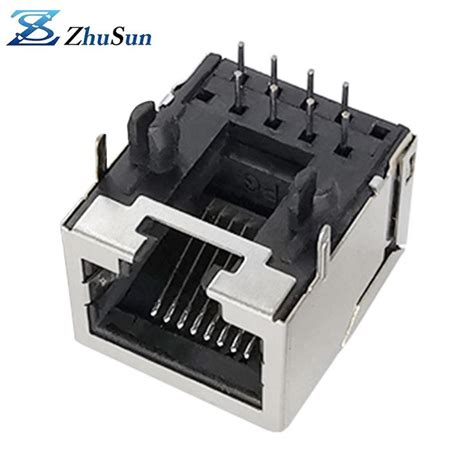 Low Height Right Angle Tab Down Shielded Connector 8p8c Rj45 Lan Jack 0956223981 0855055113