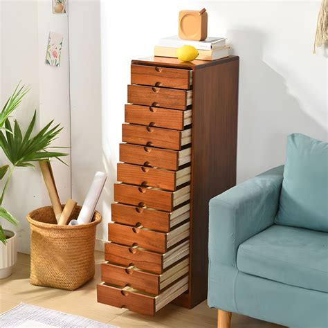 Solid Wood Vertical Wood Top Lingerie Chest With Soft Close Drawers Cherry Wood Dressers Chests