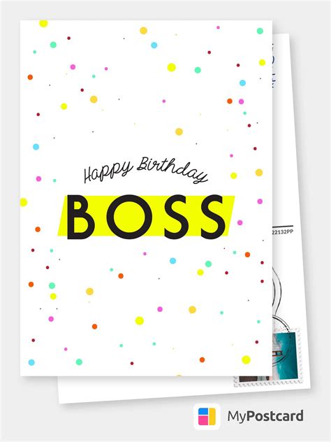 Happy Birthday Boss Card Free Printable