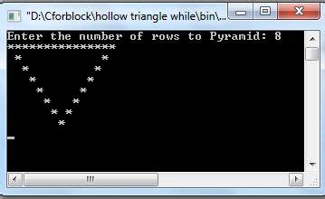 Hollow Pyramid Pattern In C Using Nested While Codeforcoding Artofit