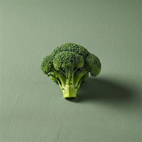 single head  fresh broccoli brassica oleracea