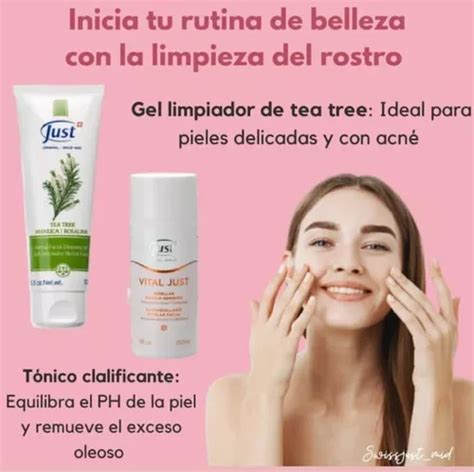 Limpieza Facial Swiss Just Tónico Y Gel Limpiador Tea Tree Envío gratis