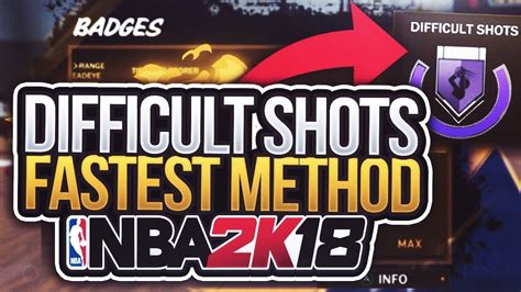 Nba K Unlock Difficult Shot Badge In One Game Fastest Way Youtube