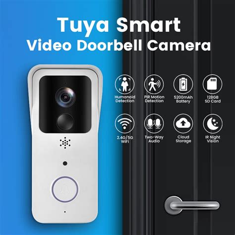 Tuya Smart Video Doorbell 5G 2 4G WiFi Outdoor Door Bell Waterproof